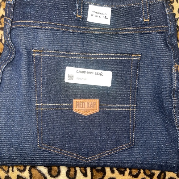 Red Kap Classic Rigid Dark Navy Denim Work Jeans - Style PD52DN (38 x 32) - Picture 10 of 10